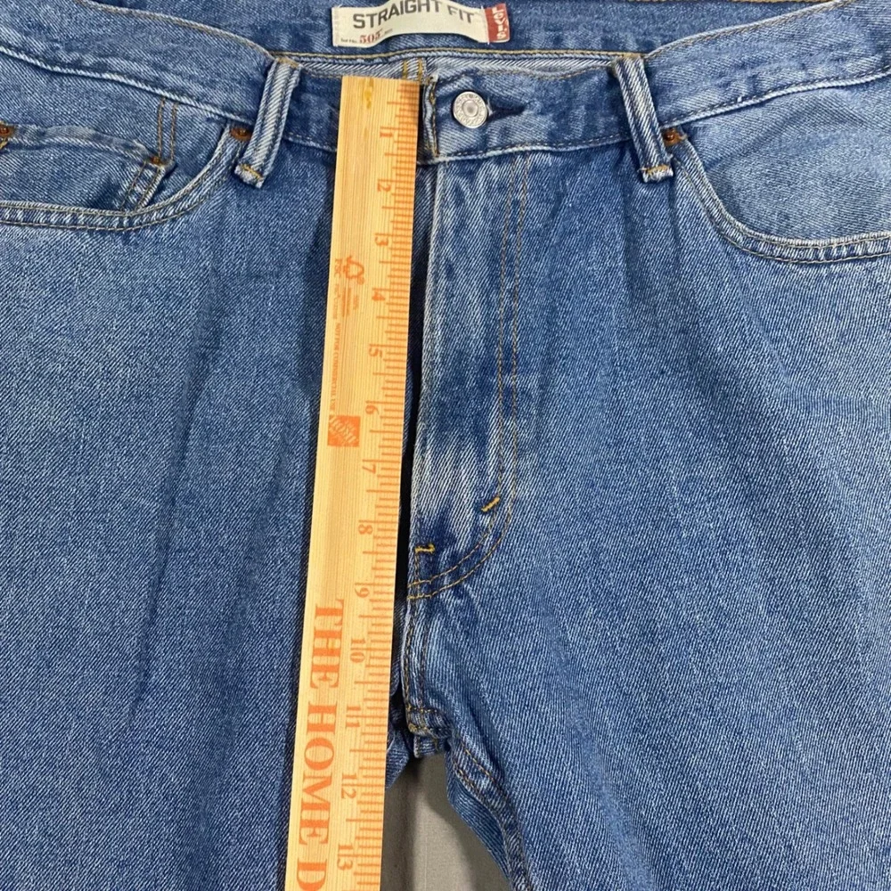 Levi's 505 Regular Fit Blue Jeans Men's W36 L30‎ Straight Leg Medium Wash Denim